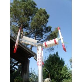   Függőleges szélturbina D1000 vertikális tengelyű 3 lapátos szélkerék áramtermelésre 24V 36V 1000W