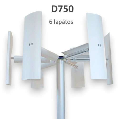Vertical wind generator D750 vertical axis 6 bladed wind wheel for power generation 24V 36V 750W