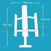 Vertical wind generator E1000 vertical axis 6-bladed wind wheel for power generation 24V 1000W