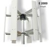Függőleges szélturbina E2000 vertikális tengelyű 6 lapátos szélkerék áramtermelésre 24V 2000W