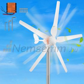   Szélgenerátor 300W 12V, MPPT vezérlővel, 5 lapátos szélkerék, szélturbina háztartási áramellátás kiegészítéséhez