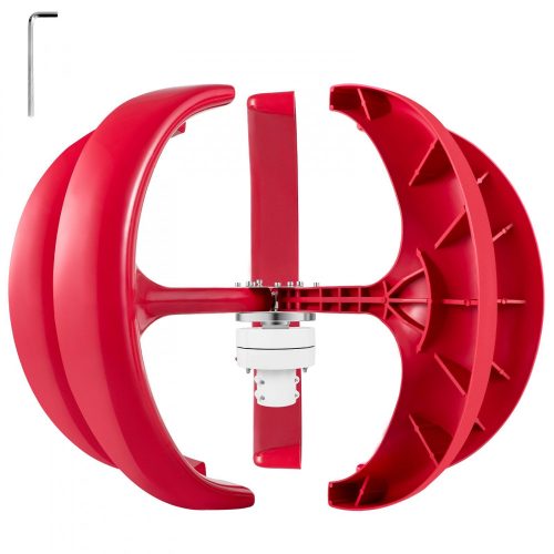 Vertical Axis Wind Turbine 100W 12V Wind Generator with 5 Blade Wind Wheel Power Indicator