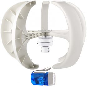   Függőleges tengelyű szélturbina 600W 12V szélgenerátor 5 lapátos szélkerék