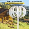 Vertical axis wind turbine 600W 12V wind generator 5 bladed wind wheel