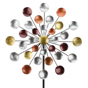   Szélkerék színes 74 cm átmérőjű "Galaxy" szélforgó dísz játék földbe szúrható színes kerti dekoráció