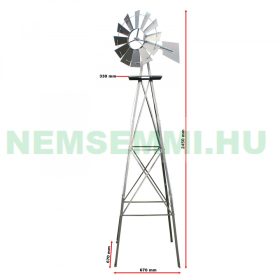   Szélkerék 2,45 méter magas működő játék modell, amerikai stílusú. Lapát átmérő: 55 cm