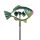Windwheel metal pinwheel in the shape of a fish ornament toy green garden decoration that can be inserted into the ground