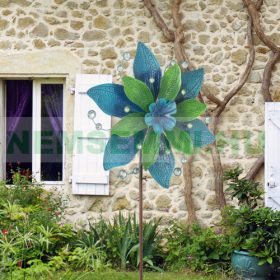   Szélkerék szélforgó dísz játék kerti dekoráció egzotikus virág földbe szúrható színes kerti dekoráció