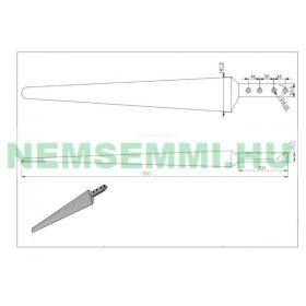   Szélkerék lapát készlet ISTA 5 db x 90 cm hosszú Ø 1,9 m szélgenerátor építhető belőle