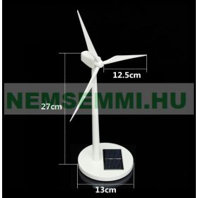   Napelemes szélturbina működő 1:87-es modell 27 cm magas 26 cm lapát átmérő