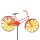 Wind wheel with a retro effect, orange bicycle pinwheel ornament toy garden decoration that can be inserted into the ground with an antique effect
