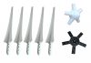 Szélkerék lapát készlet 5 db x 107 cm fehér BREEZE szélgenerátor szélturbina rotor 