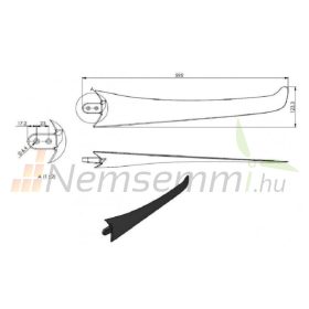 Rotorlapát szélkerék lapát készlet 3 db x 60 cm szélgenerátor szélturbina rotor