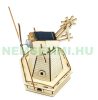Solar rotating solar windmill 3D assembled wooden puzzle windmill model kit for children and adults
