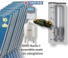 Solar collector system Cordivari 1000 liter with 1 heat exchanger buffer for additional heating: 10 solar collectors + pump station + control + expansion tank