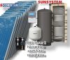 1000-liter solar collector system for auxiliary heating: 10 sik collectors + 2 buffer tanks with heat exchangers + pump station + control + expansion tank