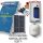 Solar + premium Cordivari flat collector solar collector system with 100 liter heat exchanger boiler, 12V pump, 20W solar panel, expansion tank, safety valve