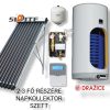 solar collector system for 2-3 people 10-tube vacuum tube solar collector, 100 liter Drazice heat exchanger storage tank, ECO pump station, control, expansion tank