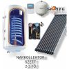 solar collector system for 2-3 people 10-tube vacuum tube solar collector, 100 liter Drazice heat exchanger storage tank, ECO pump station, control, expansion tank