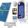 Cordivari flat collector set for 2-3 people DHW production: 1 flat collector + 100 liter heat exchanger boiler + ECO pump station + control + expansion tank