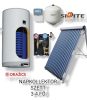 Solar collector system for 3-4 people: 15 vacuum tube solar collectors + 160 liter 1 heat exchanger Drazice boiler + ECO pump station + control + expansion tank