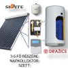 Solar collector system for 3-5 people: 20 vacuum tube solar collectors + 200 liter 1 heat exchanger Drazice wall boiler + pump station + control + expansion tank