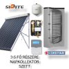 Solar collector system for 3-5 people: 20 vacuum tube solar collectors + 200-liter Cordivari stationary boiler with 2 heat exchangers + pump station + control + expansion tank