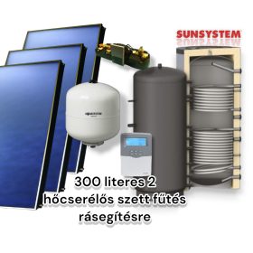 Napkollektor rendszer Cordivari 300 literes puffer fűtés rásegítésre: 30 csöves kollektor + 2 hőcser