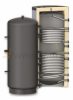 Solar collector system 300-liter buffer for auxiliary heating: 3 flat collectors + 2 buffer tanks with heat exchangers + high-performance pump station + control + expansion tank