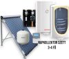 Vacuum tube solar collector set for 3-4 people DHW production: 15 tube solar collector + 150 liter Sunsystem heat exchanger boiler + pump station + control + expansion tank
