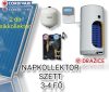 Cordivari flat collector set for 3-4 people: 2 flat collectors + 160 liter heat exchanger boiler + ECO pump station + control + expansion tank 