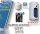 Cordivari flat collector set for 3-4 people: 2 flat collectors + 160 liter heat exchanger boiler + ECO pump station + control + expansion tank 