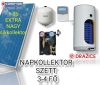 3-4 fő részére síkkollektoros szett: 1 db 2,5 nm Cordivari nagy síkkollektor + 160 literes HMV