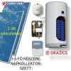 3-5 fő részére Cordivari napkollektor rendszer: 2 db síkkollektor + 200 literes 1 hőcserélős fali