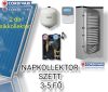 Cordivari solar collector system for 3-5 people: 2 flat collectors + 200 liter stationary boiler with 2 heat exchangers + ECO pump station + control + expansion tank