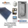 Solar collector system for 4-6 people: 30 vacuum tube solar collectors + 300 liter Cordivari 1 extra heat exchanger stationary boiler + pump station + control + expansion tank
