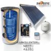Solar collector system for 4-6 people: 30 vacuum tube solar collectors + 300 liter Cordivari stationary boiler with 2 heat exchangers + Environ pump station + control + expansion tank