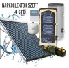 Solar collector system for 4-6 people: 30 vacuum tube solar collectors + 300-liter Sunystem stationary boiler with 2 heat exchangers + pump station + control + expansion tank