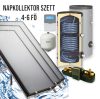 Solar system for 4-6 people: 3 flat collectors + 300-liter Sunystem stationary boiler with 2 heat exchangers + pump station + control + expansion tank