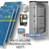 4-6 fő részére Cordivari napkollektor rendszer: 3 db prémium sikkollektor, 300 literes 2 hőcserélős 