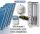 Solar collector system Cordivari 500 liter 1 heat exchanger buffer for additional heating: 5 flat collectors + 1 heat exchanger buffer storage + high performance pump station + control + expansion tank