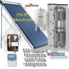 Solar collector system Cordivari 500 liter buffer for additional heating: 1-1 collector with 20 and 30 pipes + 2 buffer tanks with heat exchangers + high-performance pump station + control + expansion tank