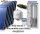 Solar collector system Cordivari 600 liter 1 heat exchanger buffer for additional heating: 6 flat collectors + 1 heat exchanger buffer tank + high performance pump station + control + expansion tank