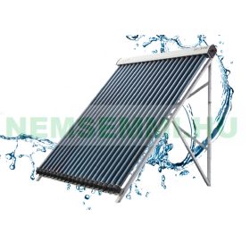 Napkollektor rendszer 20 vákkumcsöves Heat-Pipe kollektorral SR208C vezérléssel és szivattyú állomás