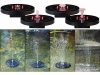 LED Solar garden fountain 3W, 7 colors 8 RGB-LED 1500 mAh 6 nozzles