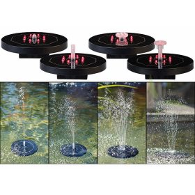   LED Napelemes kerti szökőkút 3W, 7 szín 8 RGB-LED 1500 mAh 6 fúvóka