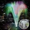 Solar fountain 260 liters/hour 140 cm lifting height illuminated fountain with remote control