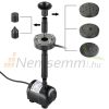Solar fountain 260 liters/hour 140 cm lifting height illuminated fountain with remote control