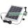 The fountain pump can be operated from a solar panel. Powerful 380 l/h 180 cm max height solar panel 10V 5W garden pond aerator