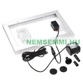   Szökőkút szivattyú napelemről működtethető. Nagyteljesítményű  380 l/h 180 cm max magasság napelem 10V 5W kerti tó levegőztető